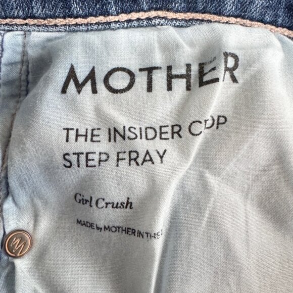 MOTHER The Insider Crop Step Fray Jeans in "Girl Crush" Sz. 27 DEFECTS - Picture 4 of 13